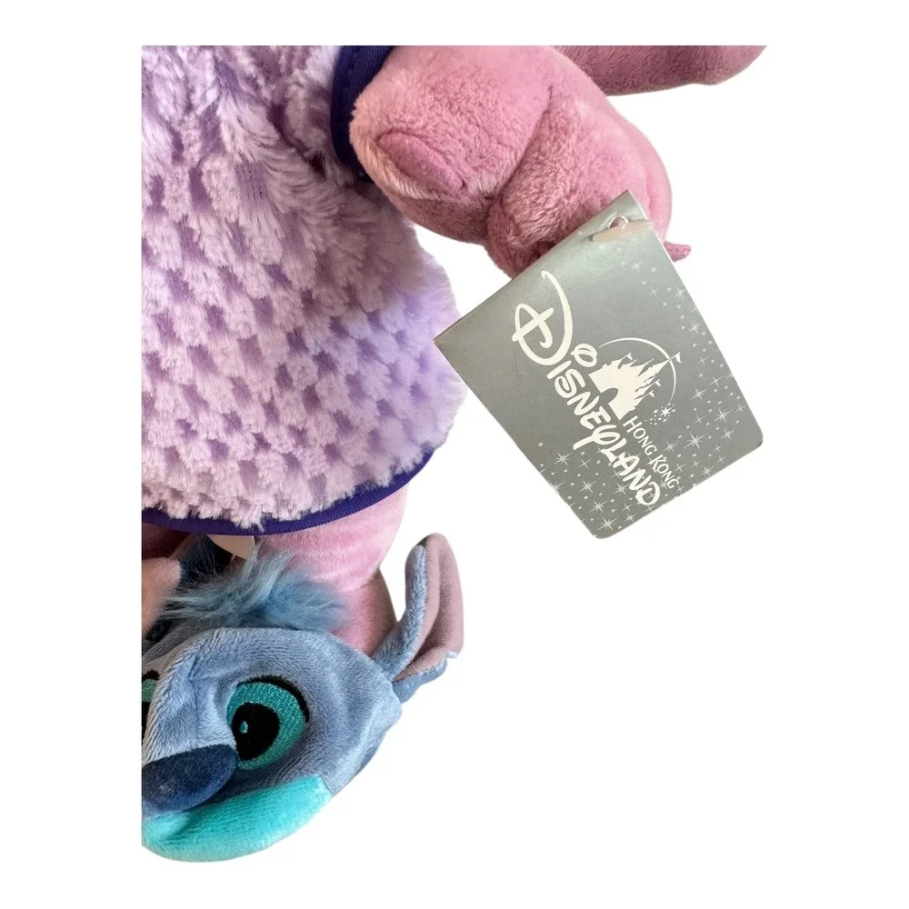 Disney Hong Kong ANGEL Plush Doll with‎ Pajamas Stitch & Duffy Pillow 16